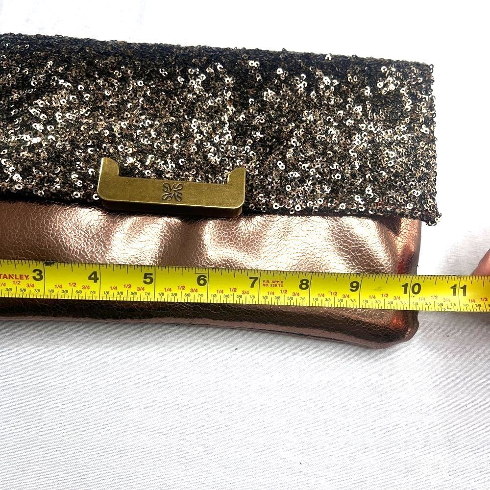 Simply Vera Metallic Bronze/Sequin Clutch/Shoulder Bag - Picture 14 of 15